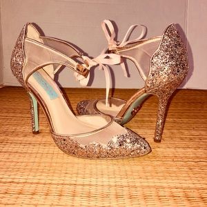Betsey Johnson Shoes Betsey Johnson Wedding Glitter Mary Jane